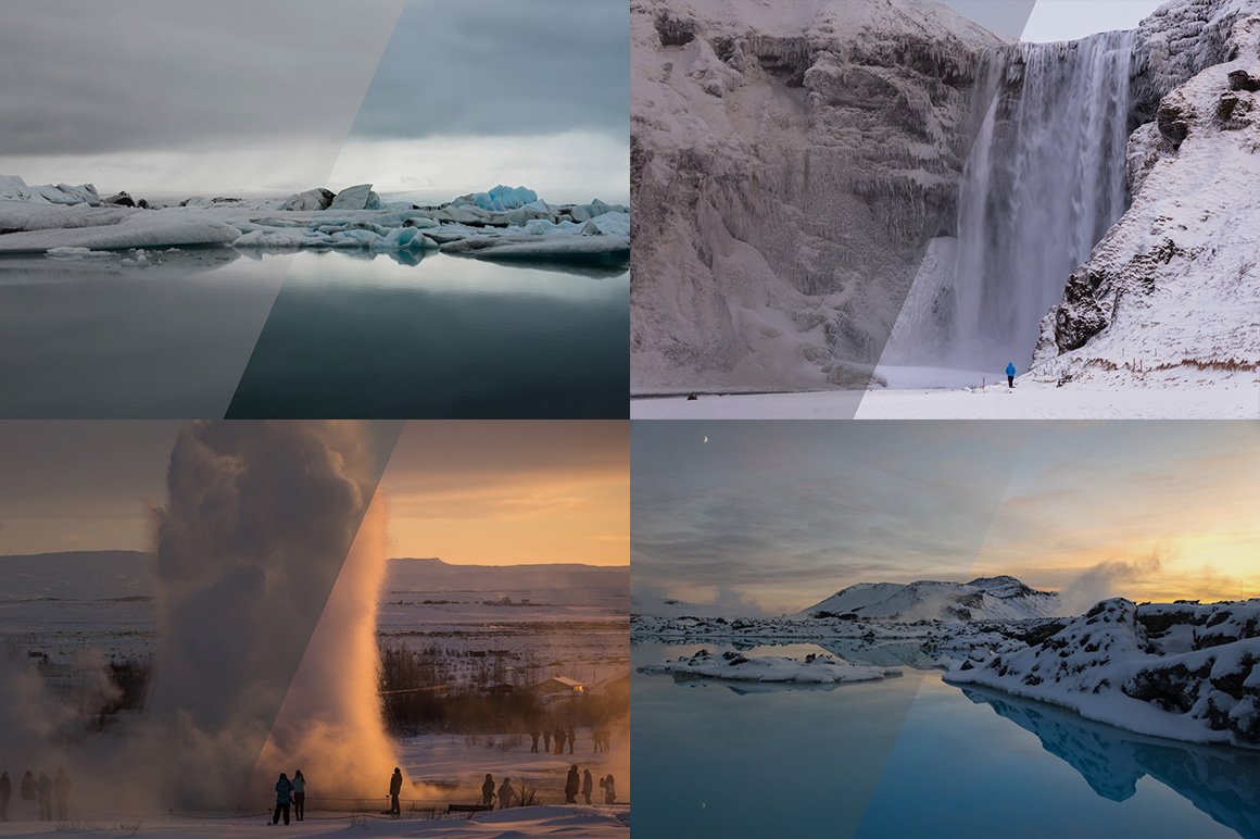 50 Lightroom Presets: Iceland Winterpreview image.