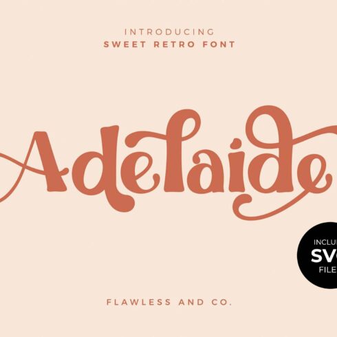 Adelaide - Sweet Retro Font cover image.