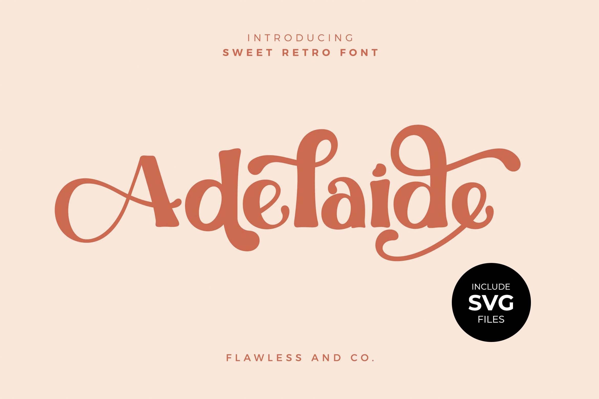 Adelaide - Sweet Retro Font cover image.