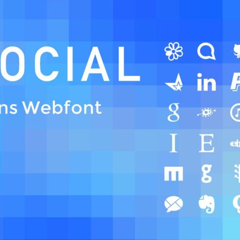 (SALE) Simple Social Icons Web Font cover image.