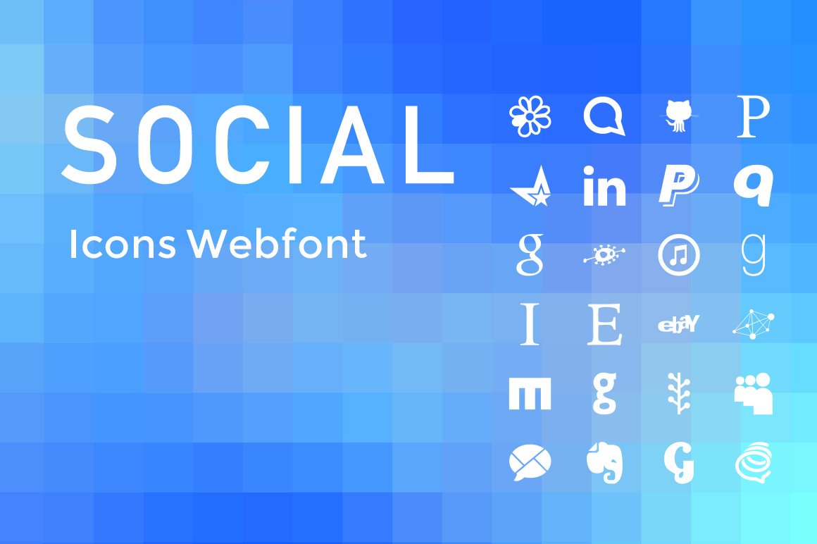(SALE) Simple Social Icons Web Font cover image.