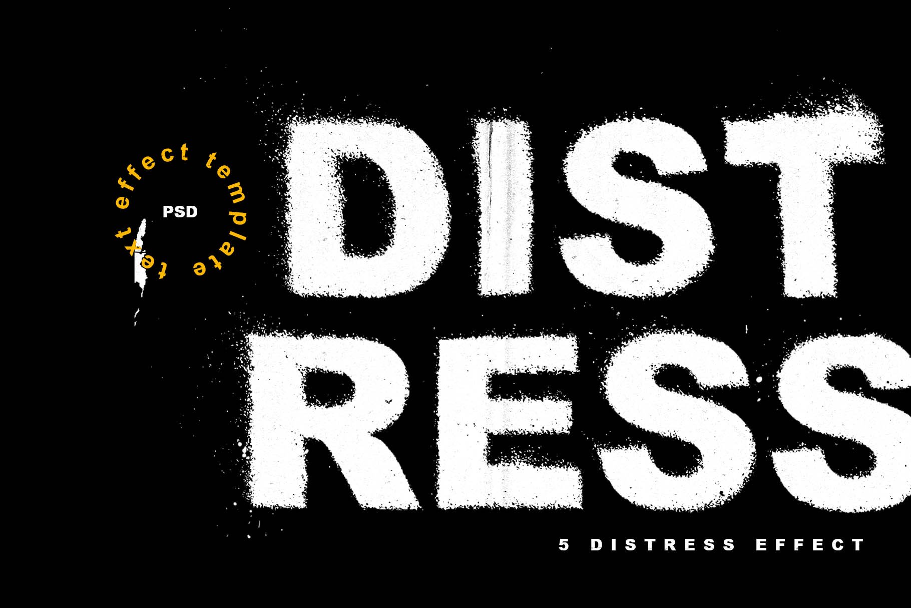 Distress Damage Text Effect Templatecover image.