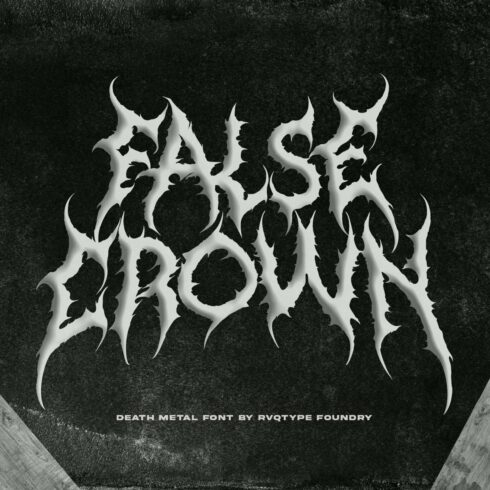 False Crown (Death metal font) cover image.