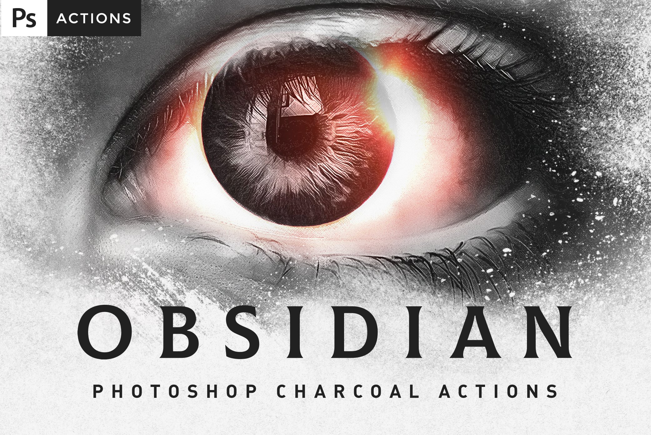 OBSIDIAN Charcoal Photoshop Actionscover image.