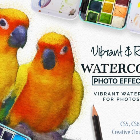 Vibrant Watercolor Photo Effect Kitcover image.