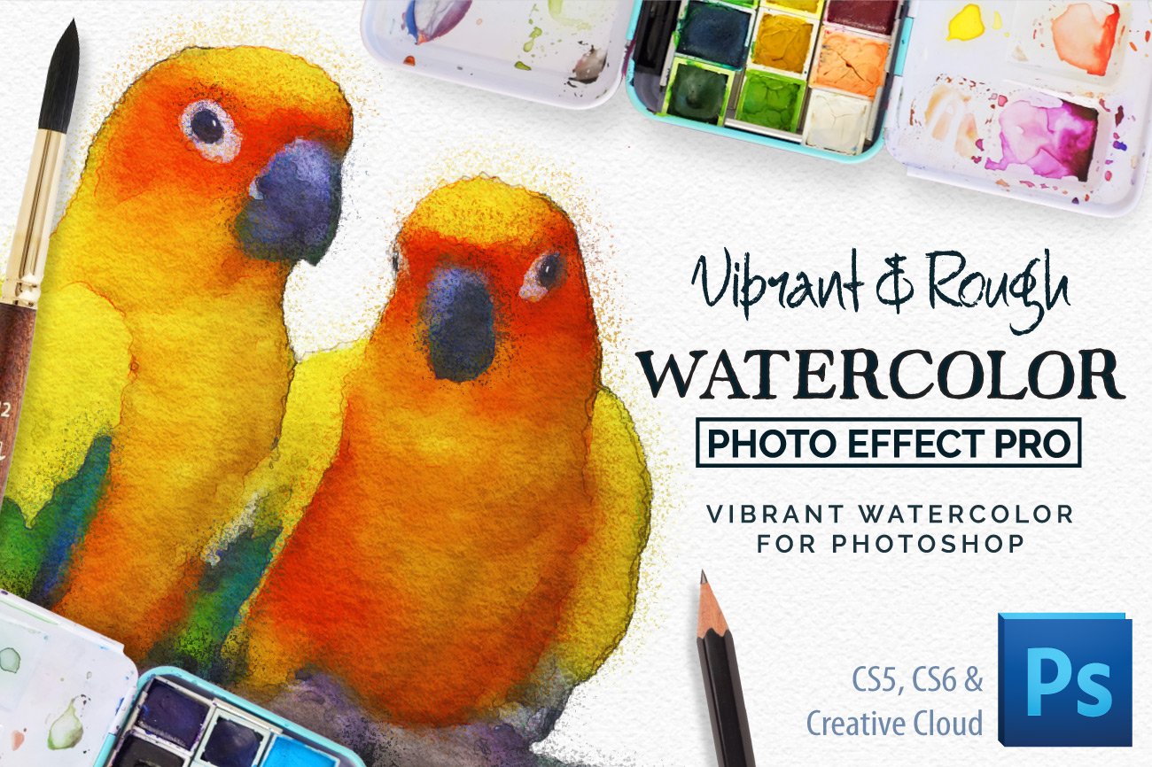 Vibrant Watercolor Photo Effect Kitcover image.