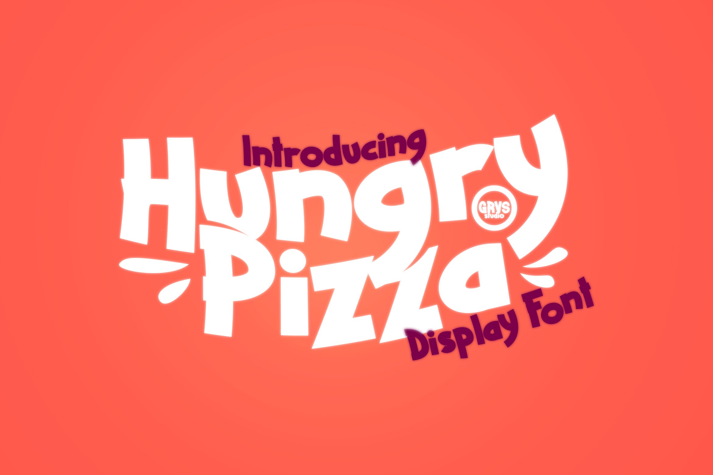 Hungry Pizza Display Font preview image.