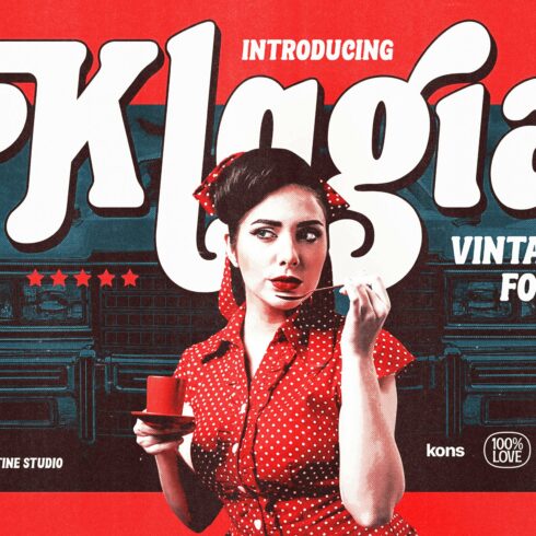 Klagia - Vintage Retro Pop Fontscover image.