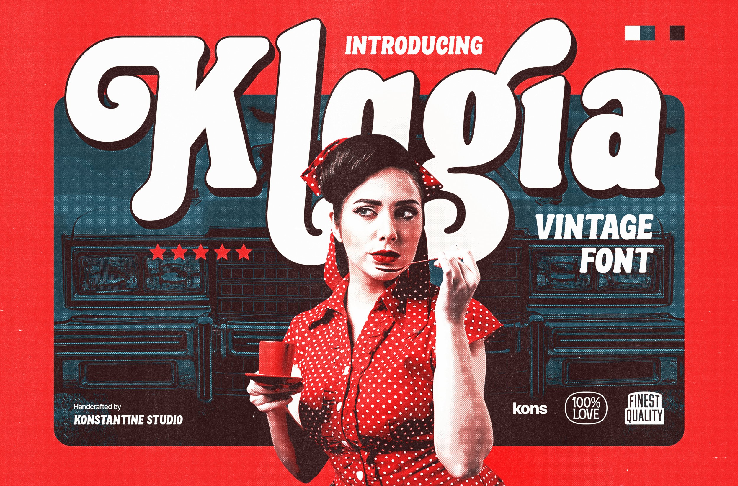 Klagia - Vintage Retro Pop Fontscover image.