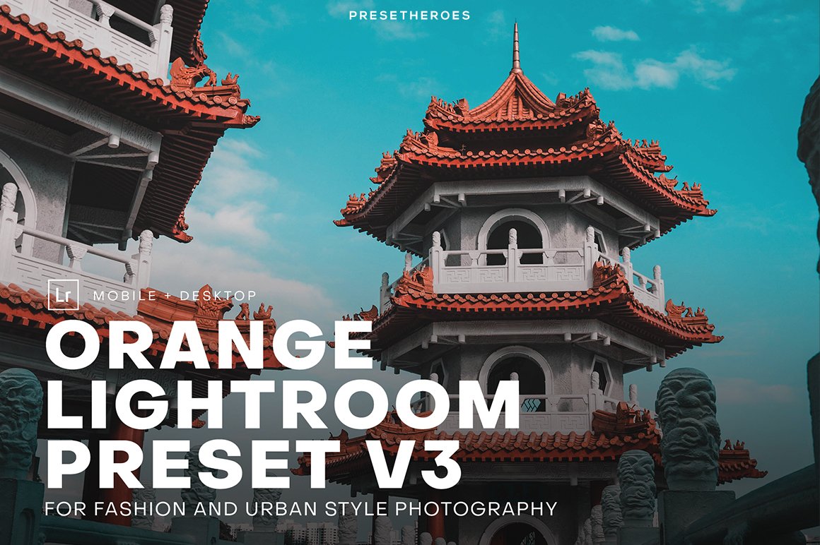 PH Orange Lightroom Presets V3cover image.