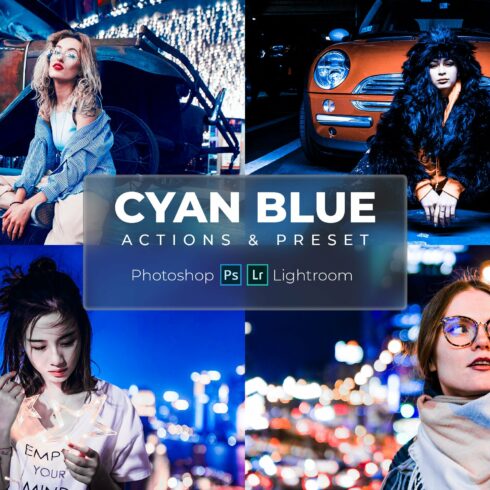 Lr Presets & Ps Actions Cyan Bluecover image.