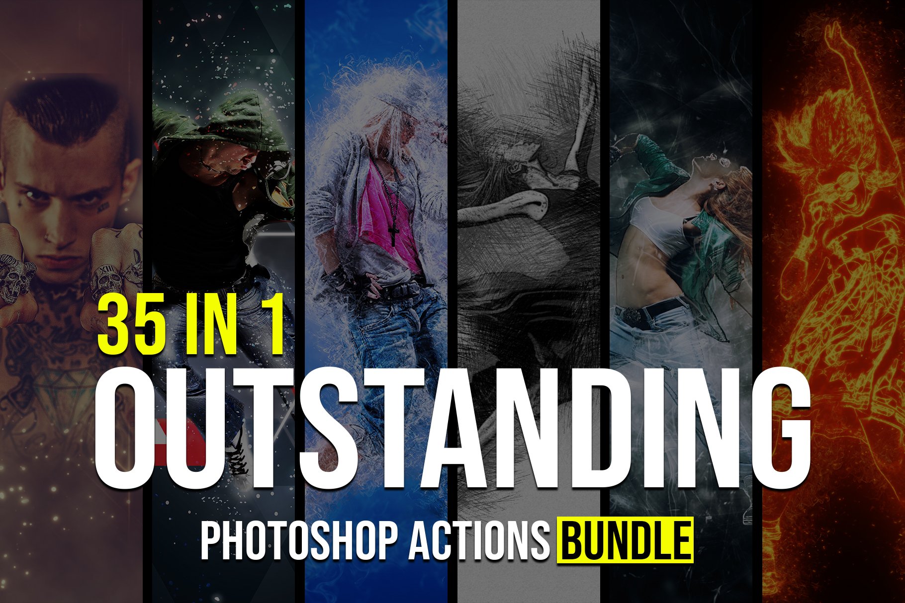 35 In 1 Outstanding Photoshop Actioncover image.