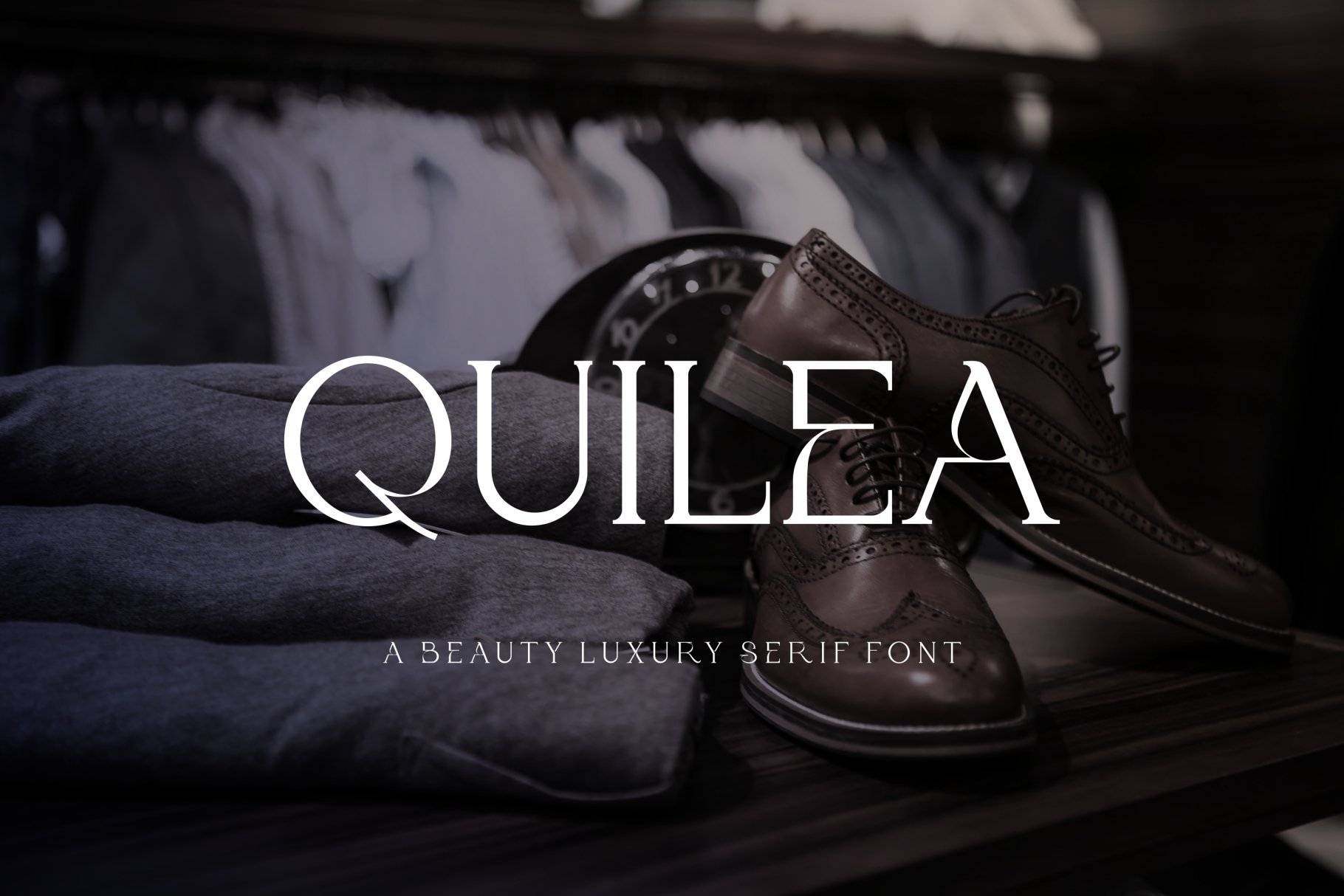 Quiela - Luxury Serif Font preview image.