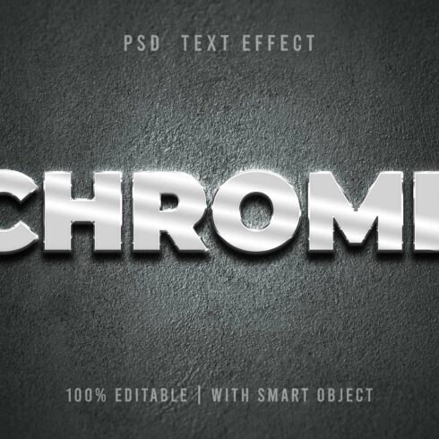 Chrome Psd Text Effectcover image.