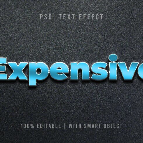 Blue Chromium Text Effect Templatecover image.