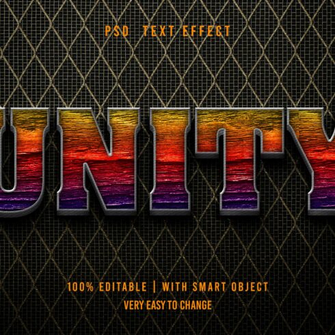 Rainbow Psd Text Effect Editablecover image.