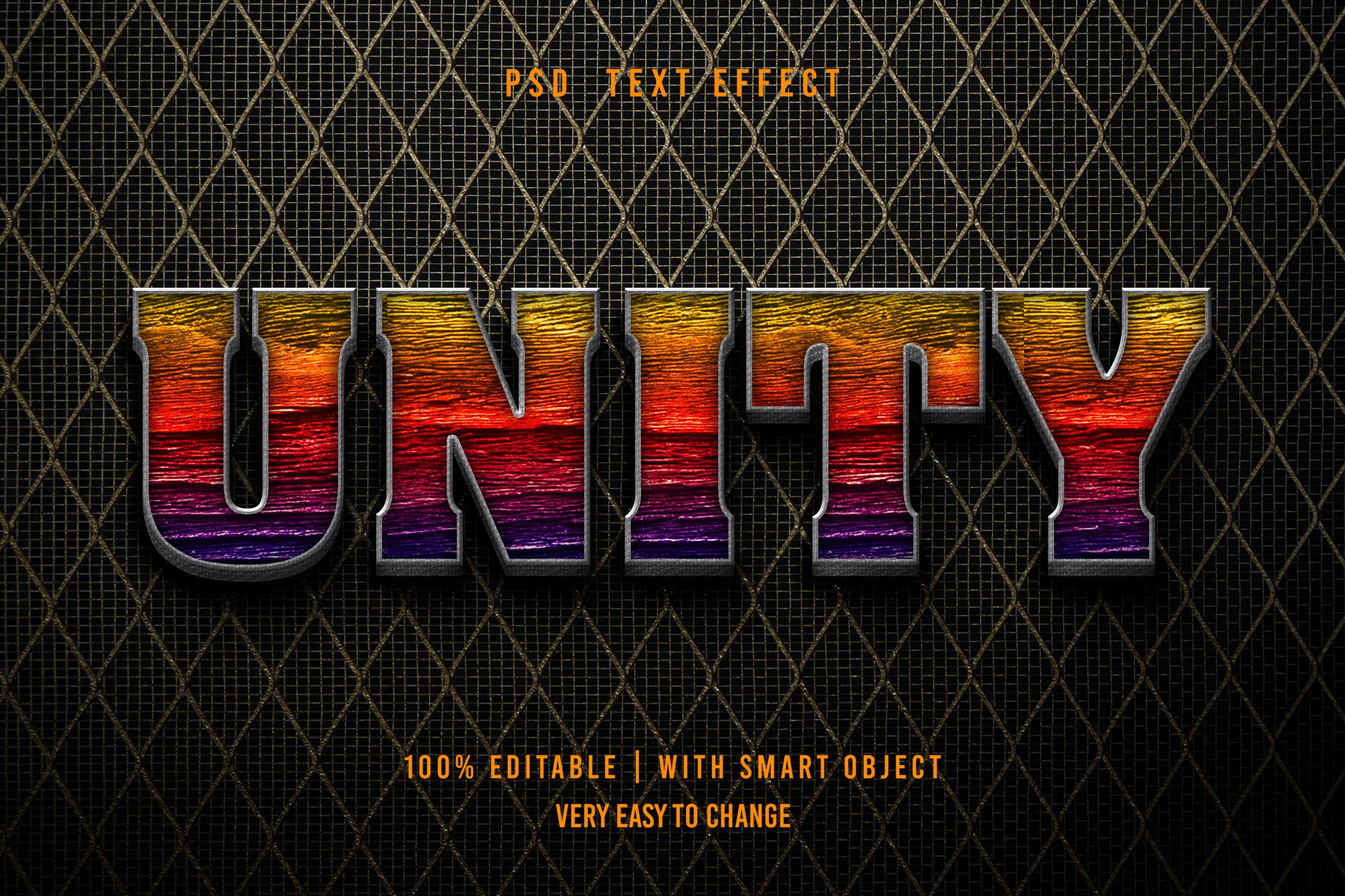 Rainbow Psd Text Effect Editablecover image.