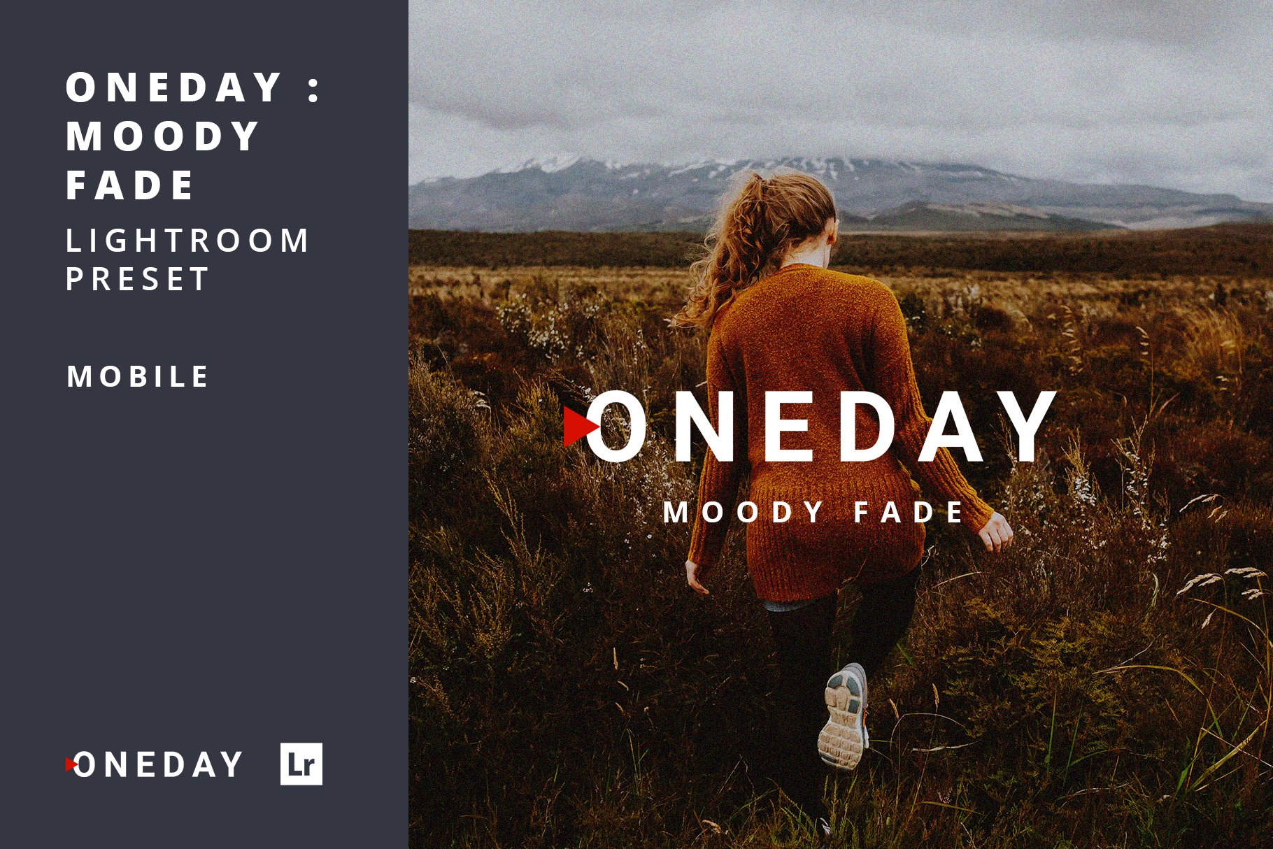 Mobile Oneday : Moody Fade Lr presetcover image.