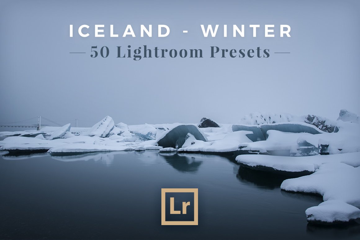 50 Lightroom Presets: Iceland Wintercover image.