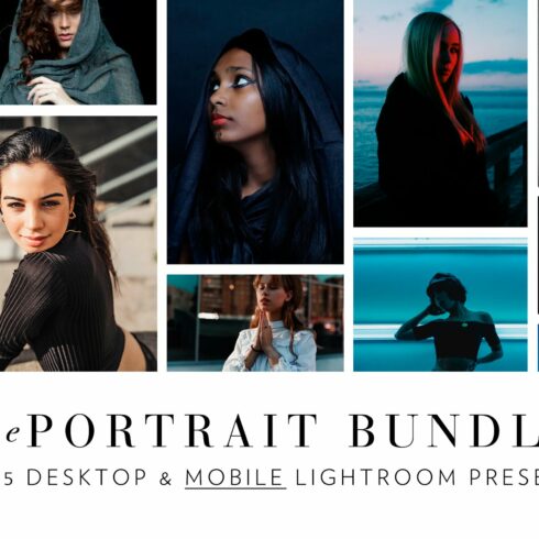 85 Portrait Lightroom Presets Bundlecover image.