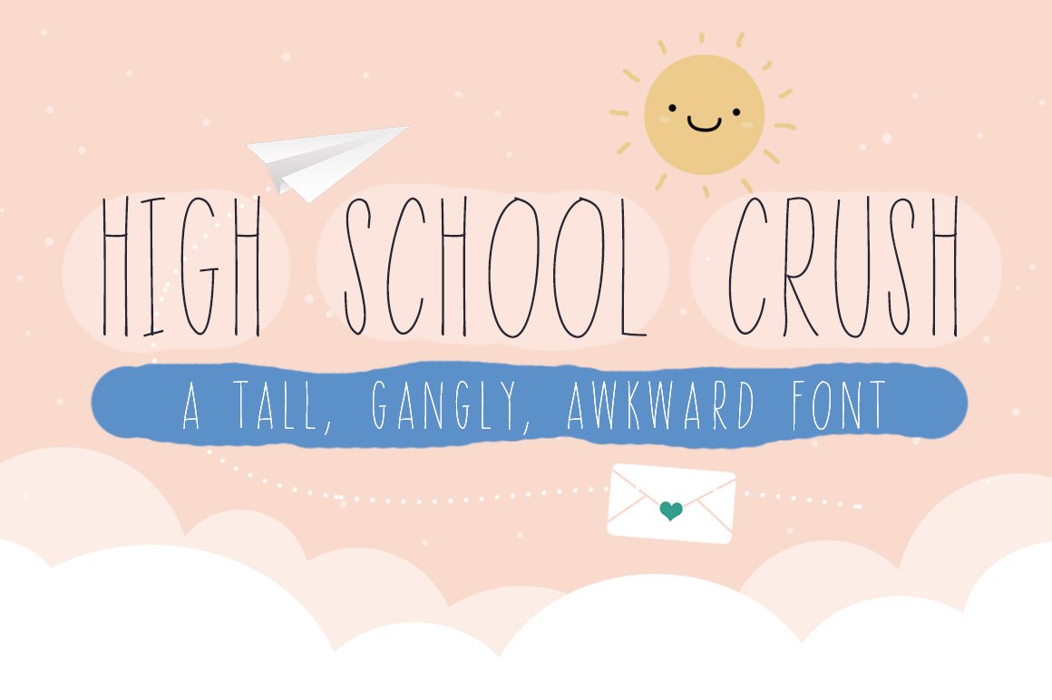 High School Crush Font cover image.