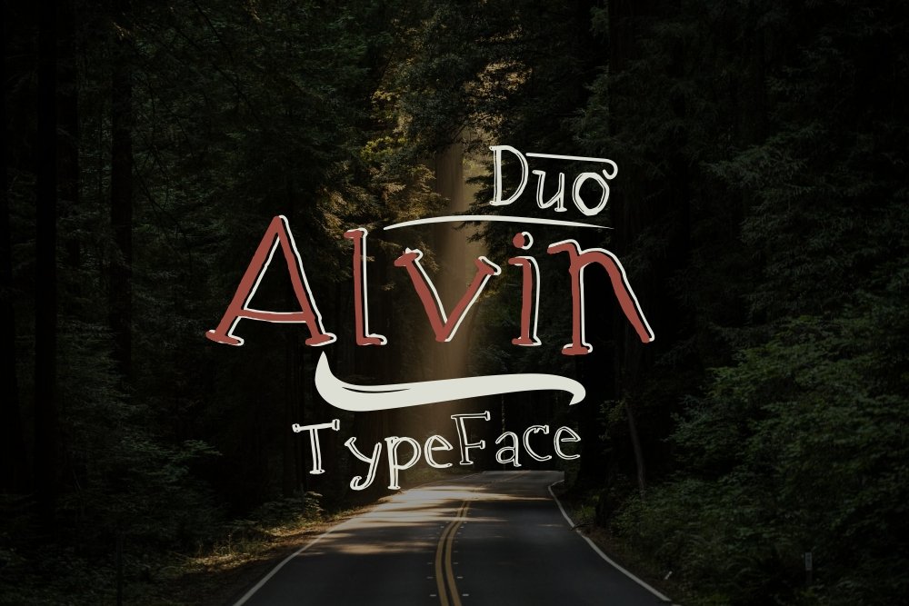 Alvin Duo - 5 Font styles preview image.