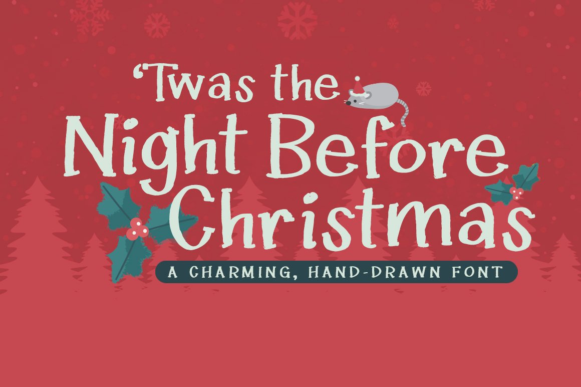 Twas the Night Before Christmas Font cover image.