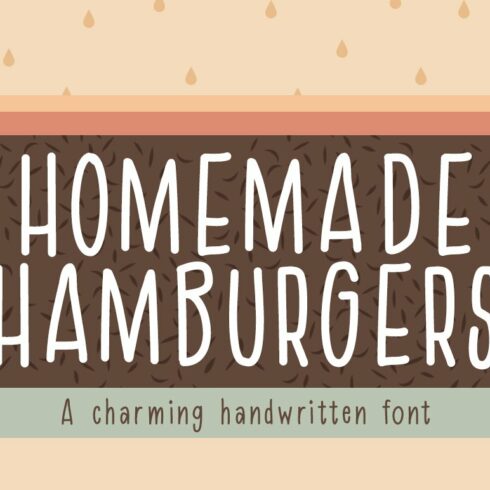 Homemade Hamburgers Font cover image.