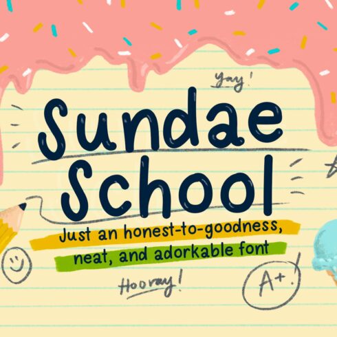 Sundae School Font cover image.