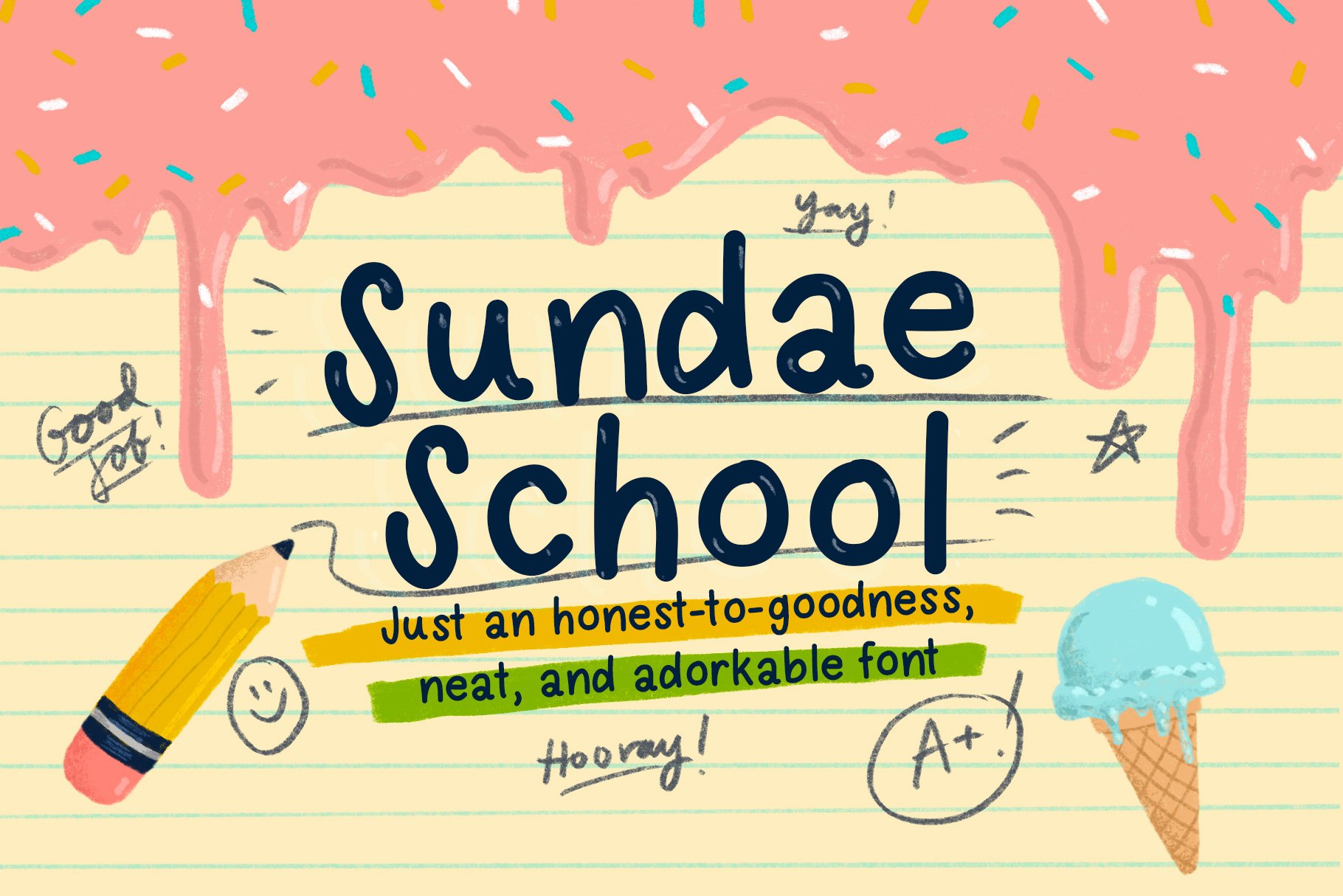 Sundae School Font cover image.