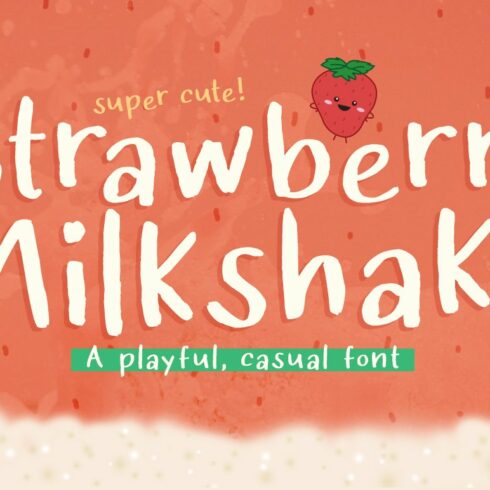 Strawberry Milkshake Font cover image.