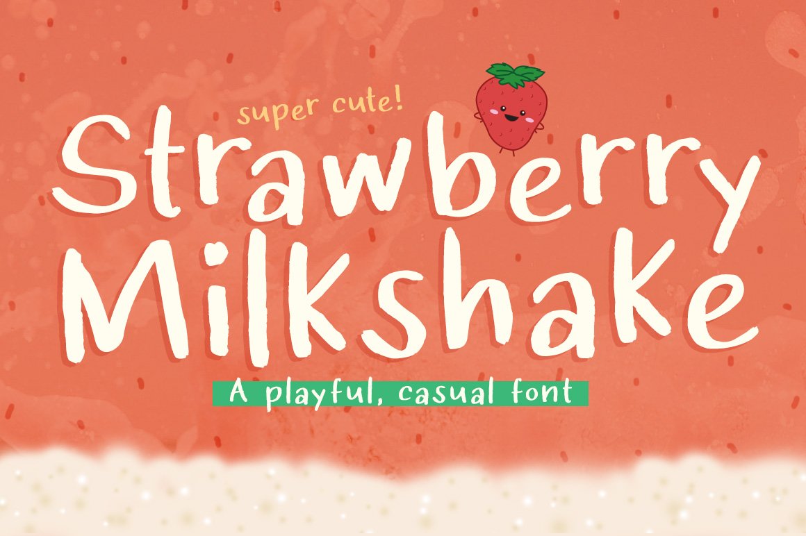 Strawberry Milkshake Font cover image.