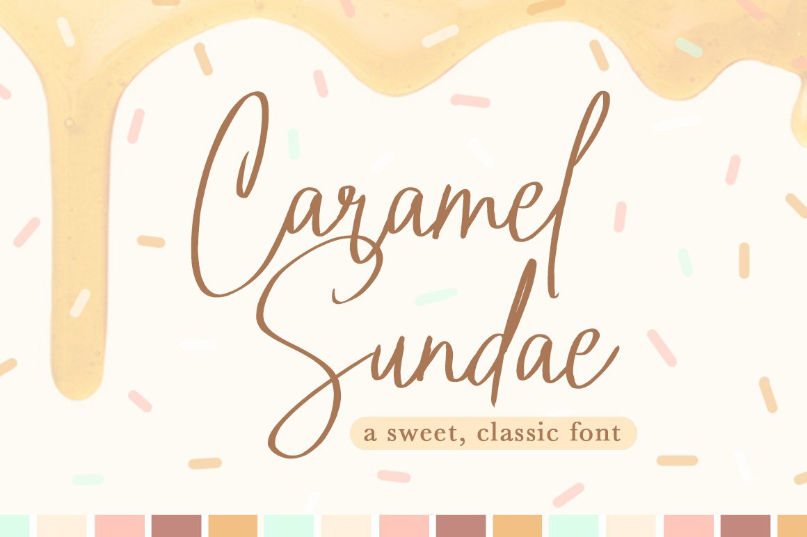 Caramel Sundae Font cover image.