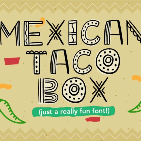 Mexican Taco Box Font cover image.