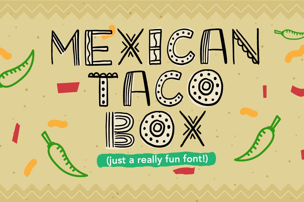 Mexican Taco Box Font cover image.