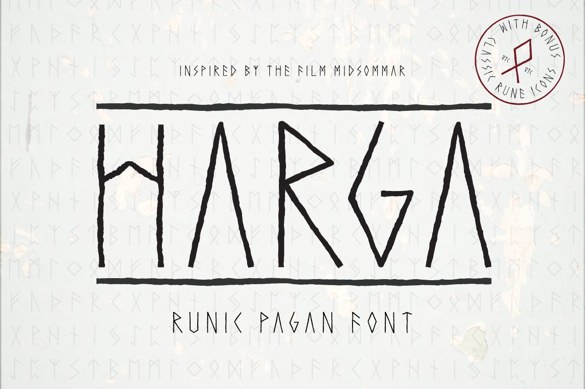 Harga Runic Pagan Font cover image.