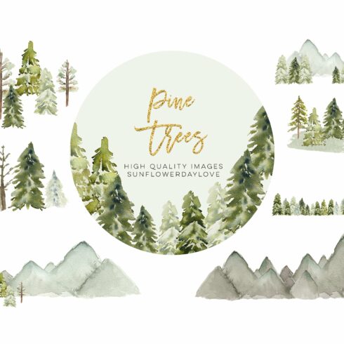 Winter Mountain Pine Trees Frame cover image.