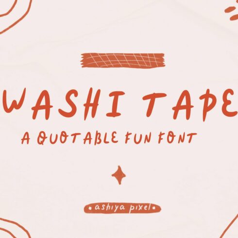 Washi Tape - a quote playful font cover image.