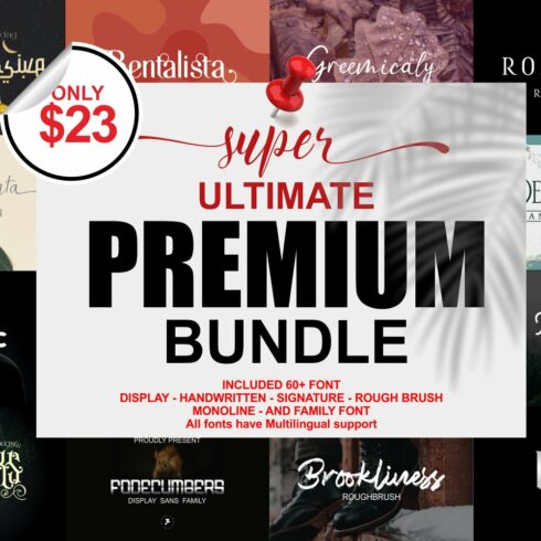 Super Ultimate Premium Bundle Font cover image.