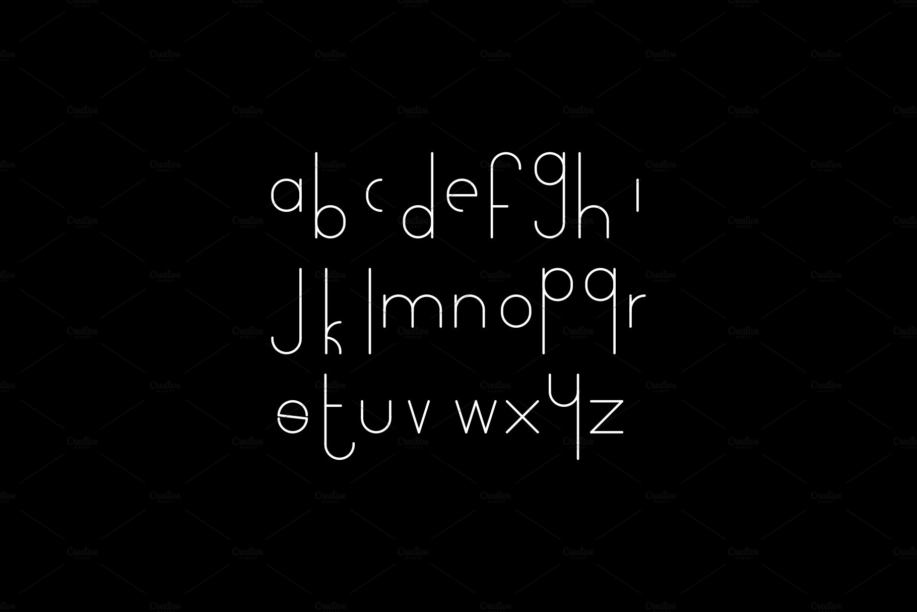 Alphabet letters Step font preview image.