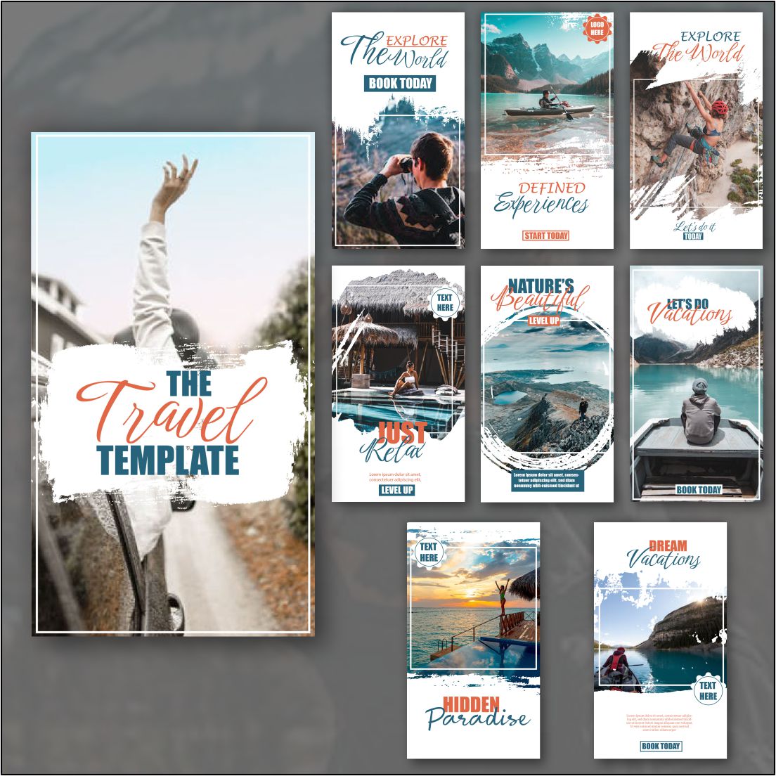 Social Media Travel Template for all social media stories preview image.