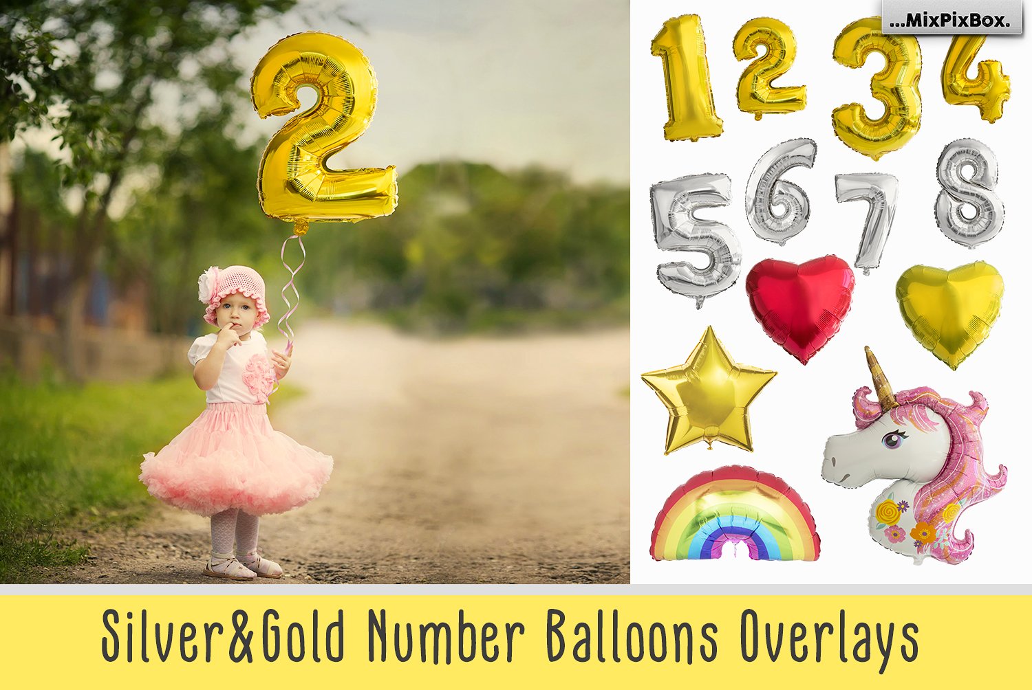 Shaped Number Balloons Overlayscover image.