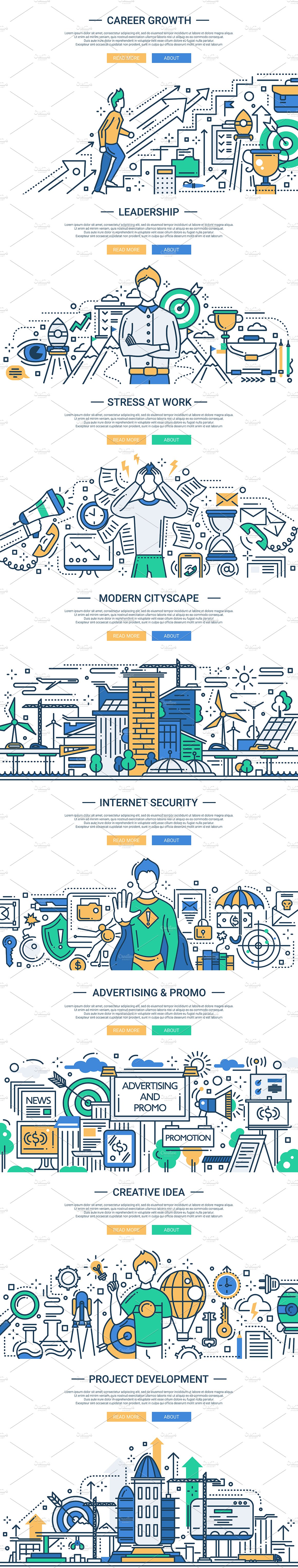 A series of diagrams showing different types of buildings.