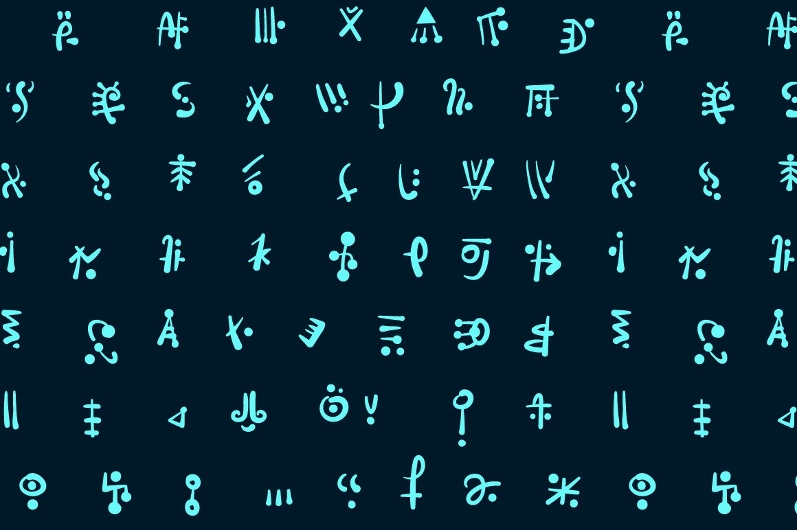 Alien hieroglyphics preview image.