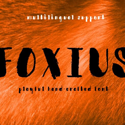 Foxius: playful hand-crafted font cover image.