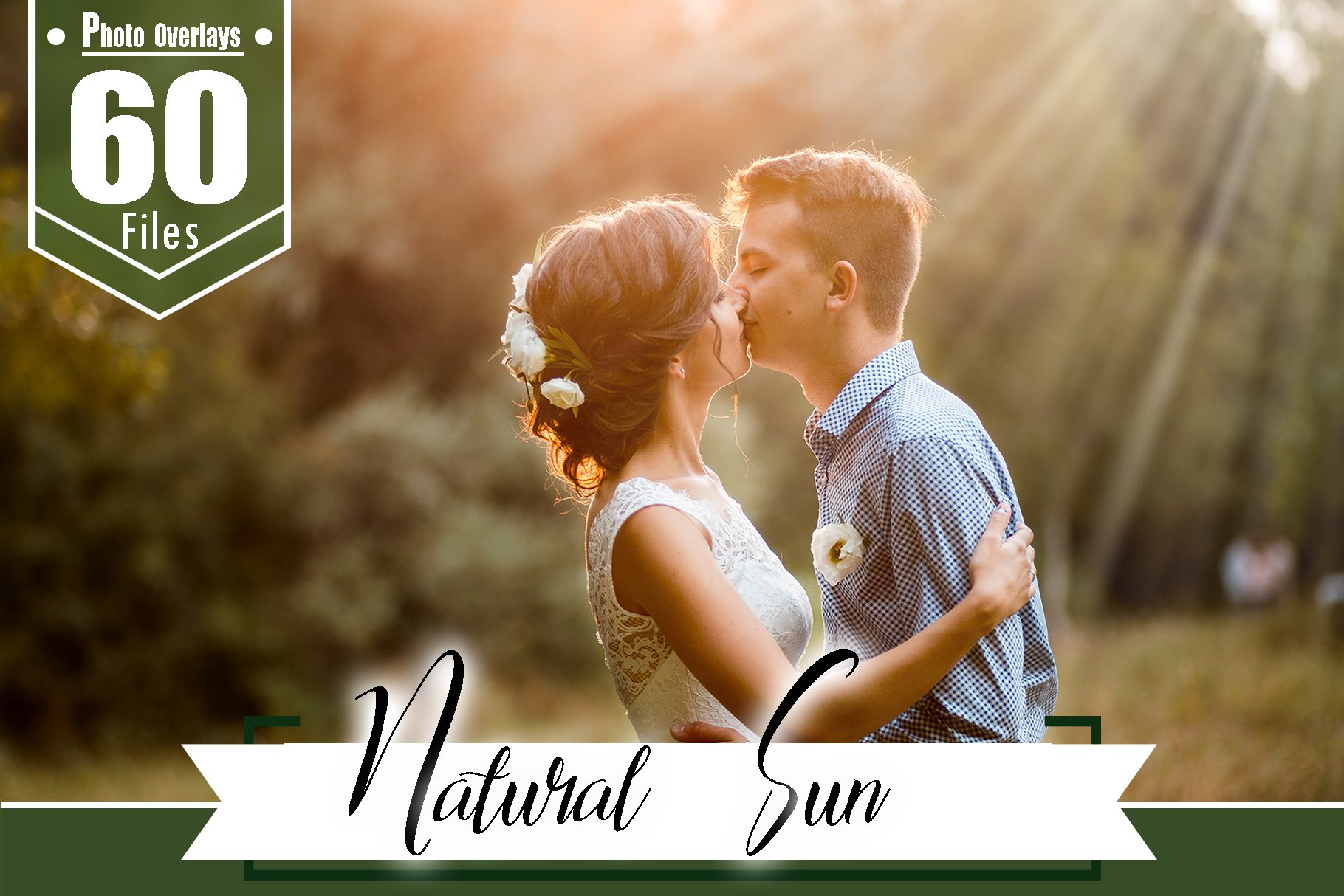 60 natural sun light overlays, jpgcover image.