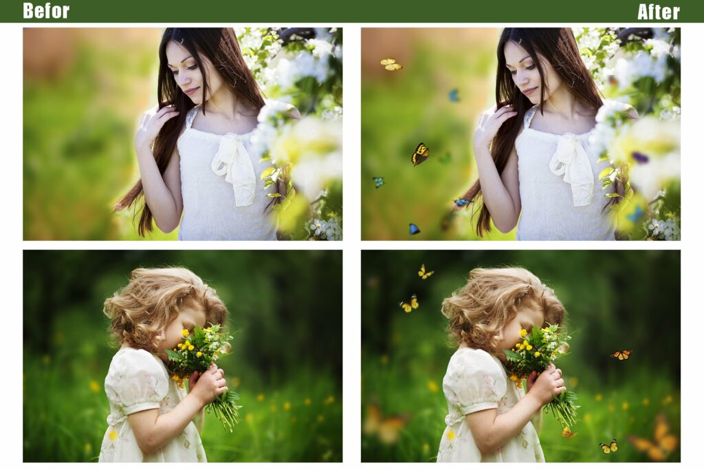 35 Butterfly Photoshop Overlays Masterbundles