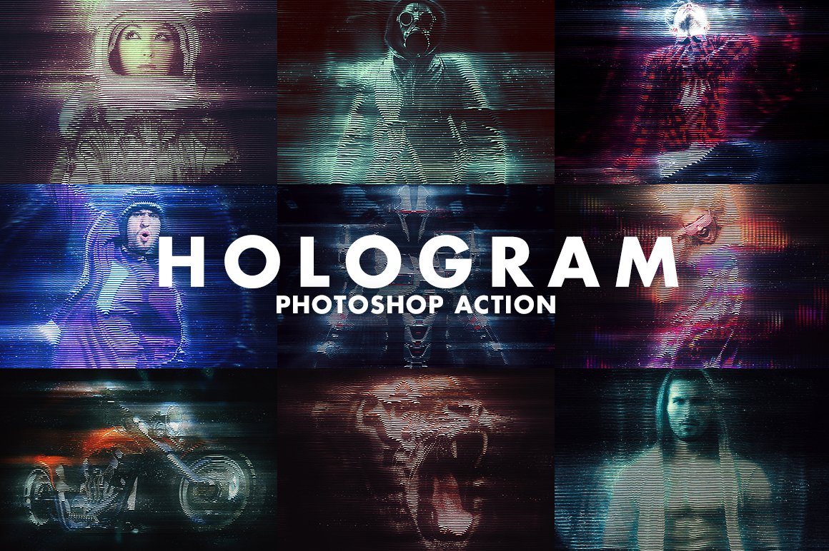 Hologram Photoshop Actioncover image.