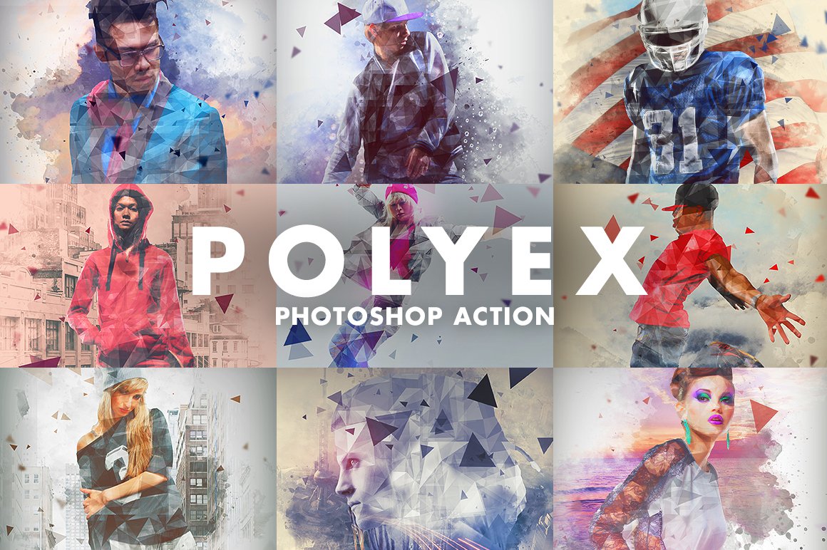 PolyEx Photoshop Actioncover image.