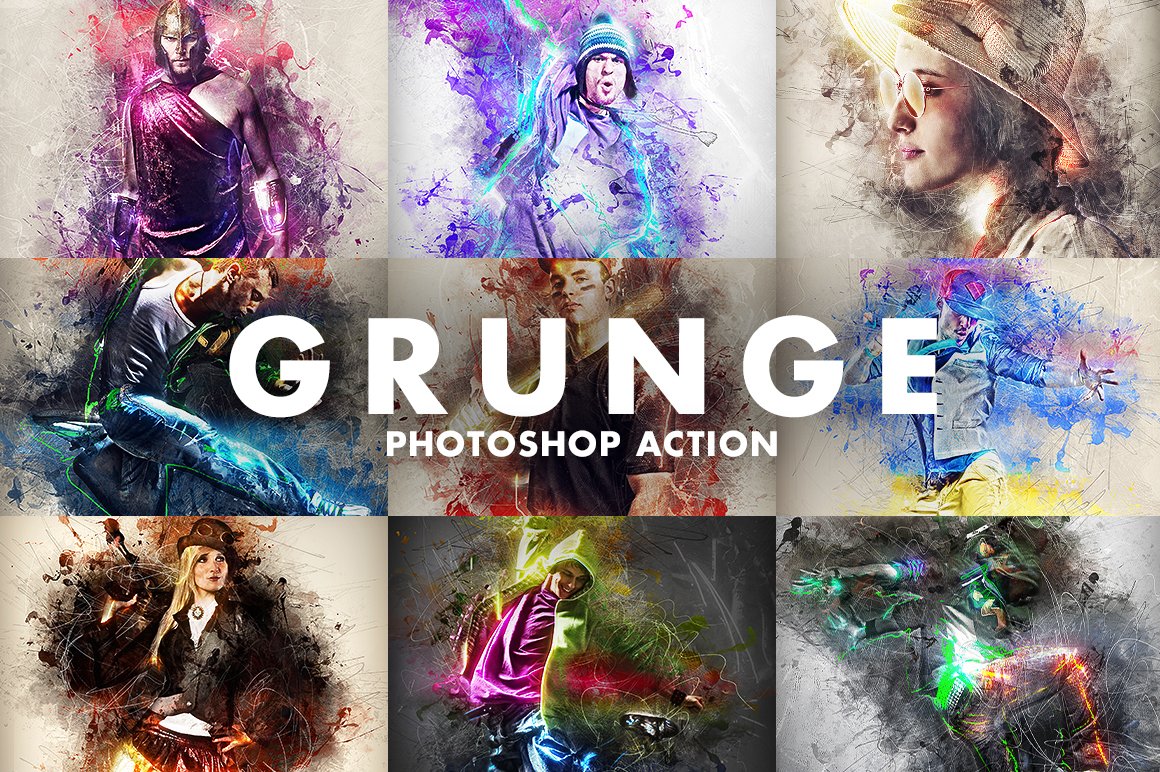Grunge Photoshop Actioncover image.